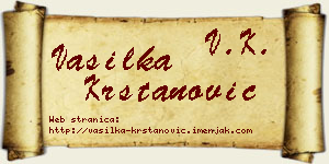 Vasilka Krstanović vizit kartica